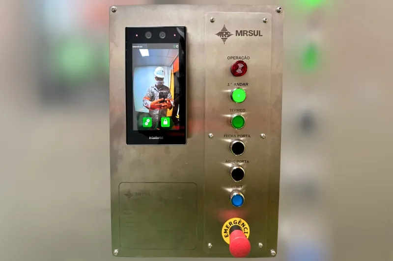 Access control with facial recognition in freight elevators.
