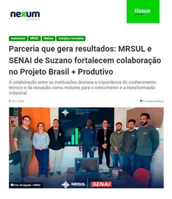 Parceria que gera resultados: MRSUL e SENAI de Suzano fortalecem colaboração no Projeto Brasil + Produtivo