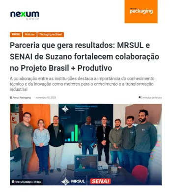 Parceria que gera resultados: MRSUL e SENAI de Suzano fortalecem colaboração no Projeto Brasil + Produtivo